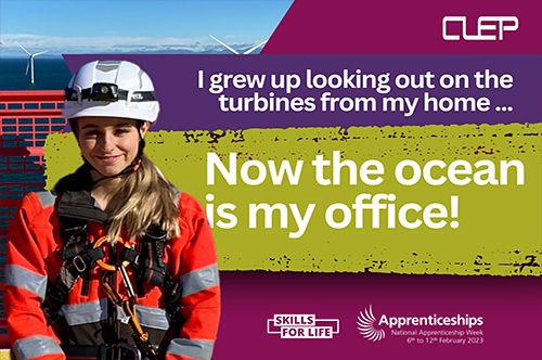 “I grew up looking out on the turbines from my island home... now the ocean is my office!” – National Apprenticeship Week: Amy’s Story